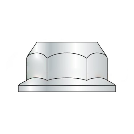 Newport Fasteners Flange Nut, M8-1.25, Class 8, Zinc Plated, 13 mm Hex Wd, 1500 PK 547216